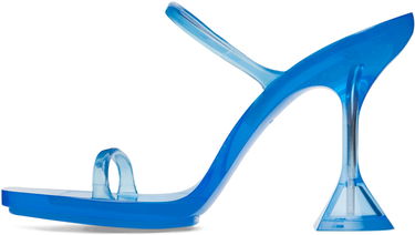 Аксесоари Amina Muaddi Amina Muaddi Brito Slipper Heeled Sandals Синьо | 11S333535BRI, 2
