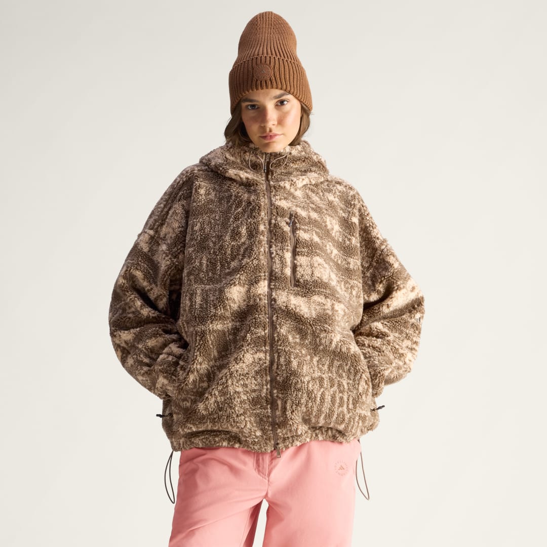 Яке adidas Performance adidas by Stella McCartney Printed Fleece Jacket Кафяво | JM3675, 0
