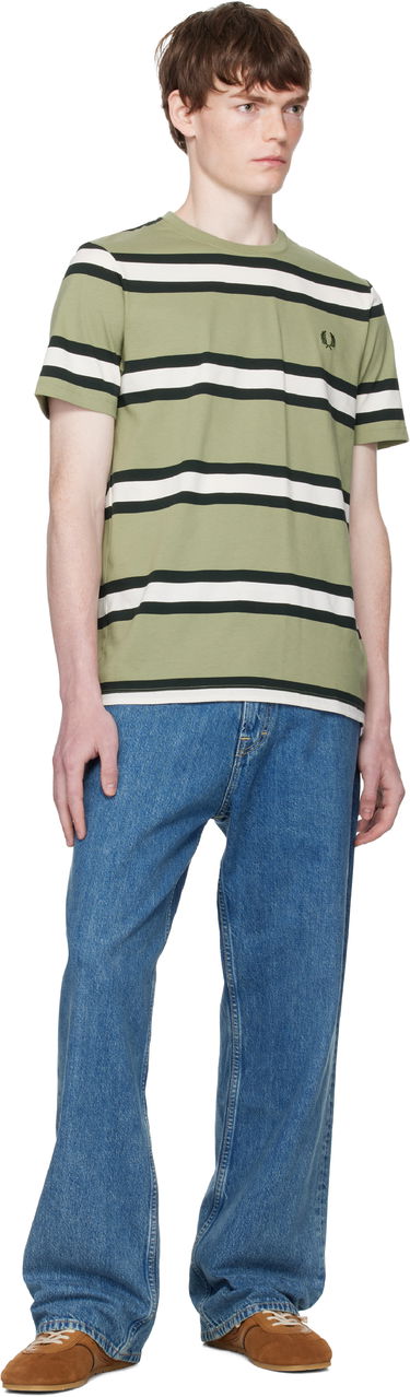 Тениска Fred Perry Fred Perry Bold Stripe T-Shirt Зелено | M9852, 3