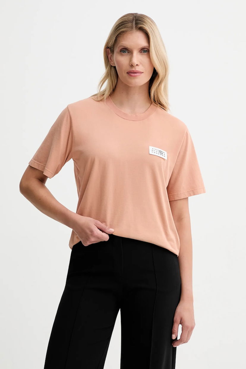 Тениска Maison Margiela Cotton Short-Sleeve T-Shirt MM6 Maison Margiela Оранжево
 | S62GD0210.M20115.220