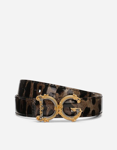 Колани Dolce & Gabbana Dolce & Gabbana DG Girls Animal Print Leather Belt Кафяво | BE1348AM568HA93M, 0