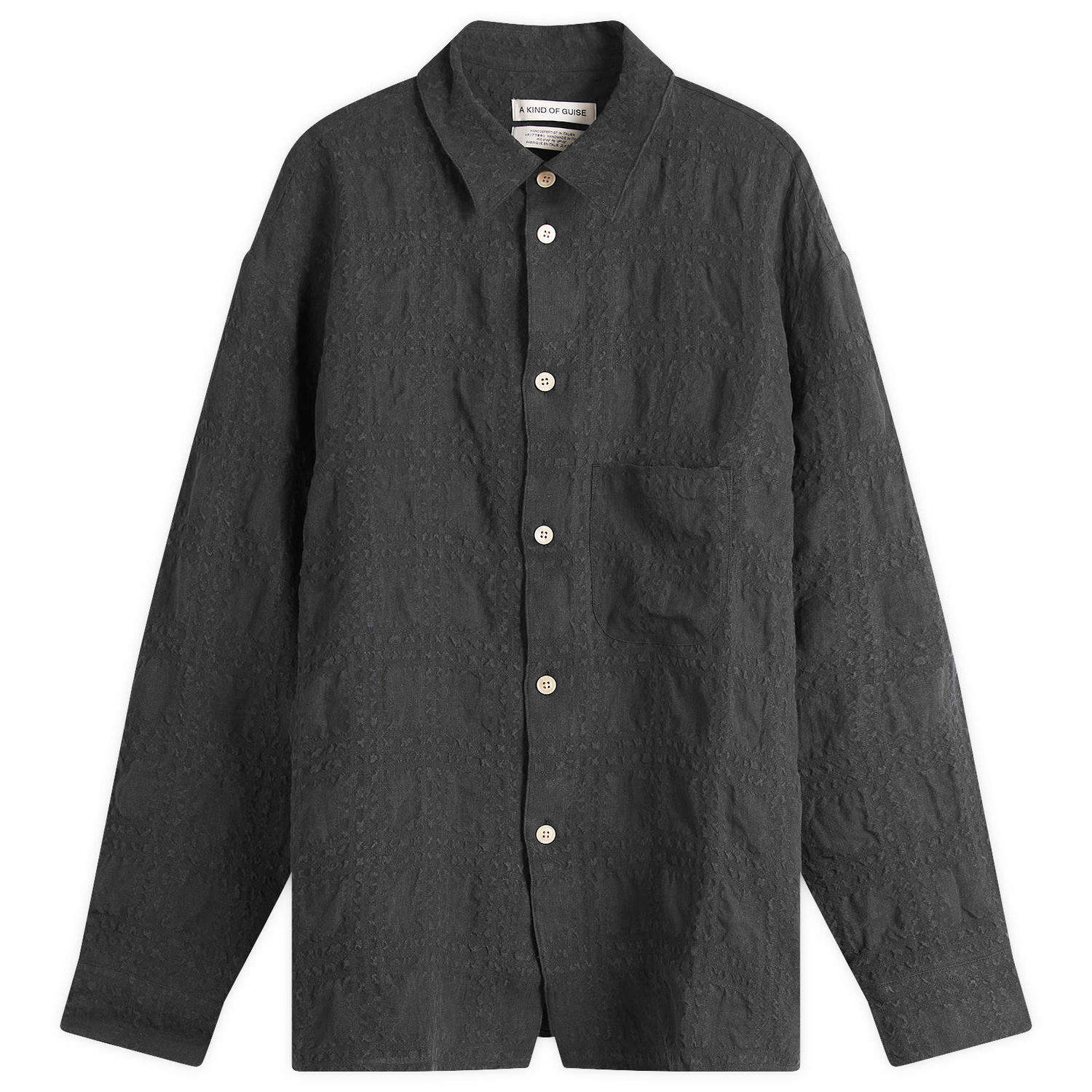 Риза A Kind of Guise Gusto Seercheck Shirt, Size Large Черно | 107-13601-781, 1