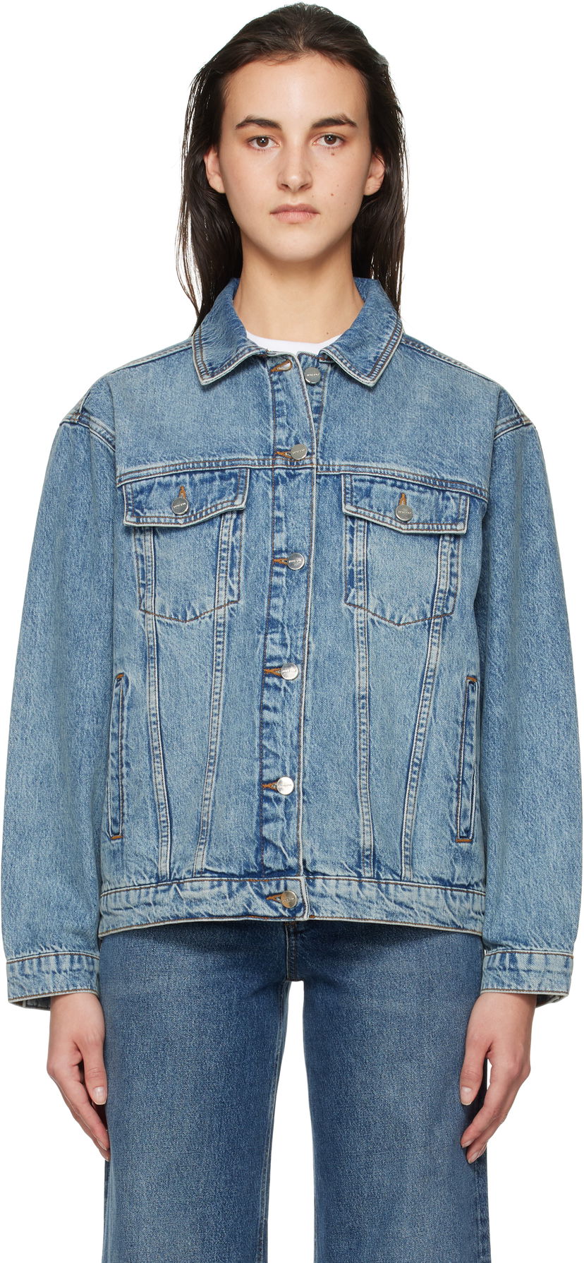 Яке Anine Bing Rory Denim Jacket Синьо | A-01-10539-WHD4