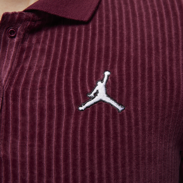 Поло тениска Nike Velour Cropped Polo Shirt Бургунди | DV1400-645, 2