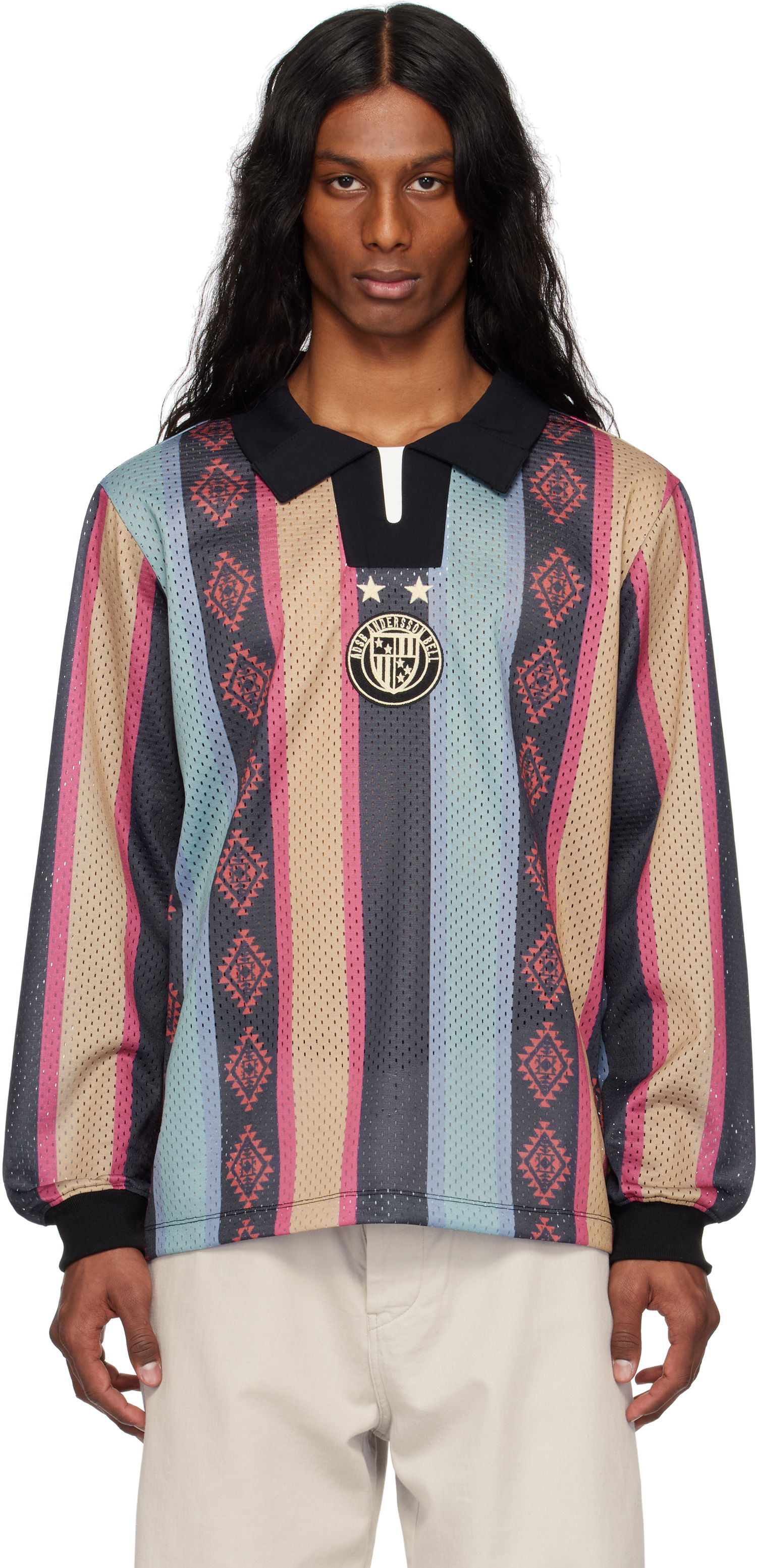 Фланелка Andersson Bell Andersson Bell Navajo Stripe Long Sleeve Polo Многоцветен | atb1297m, 0