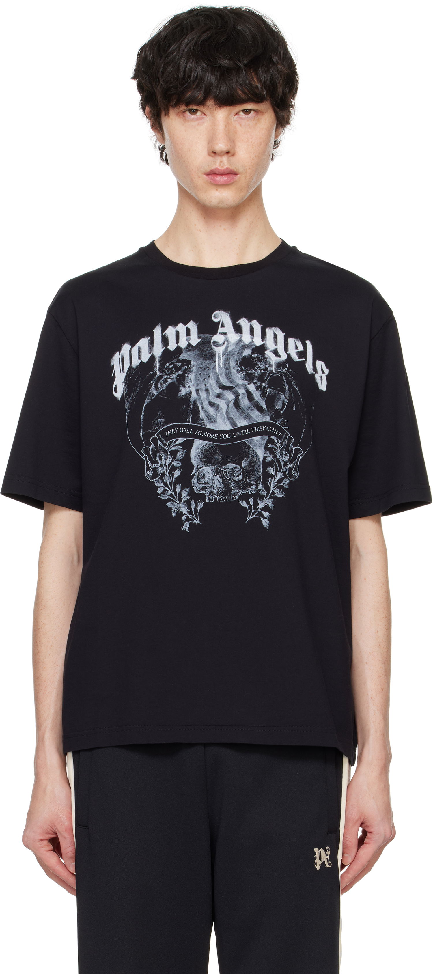 Тениска Palm Angels Statement Pencil Черно | PMAA089F24JER0071009, 0