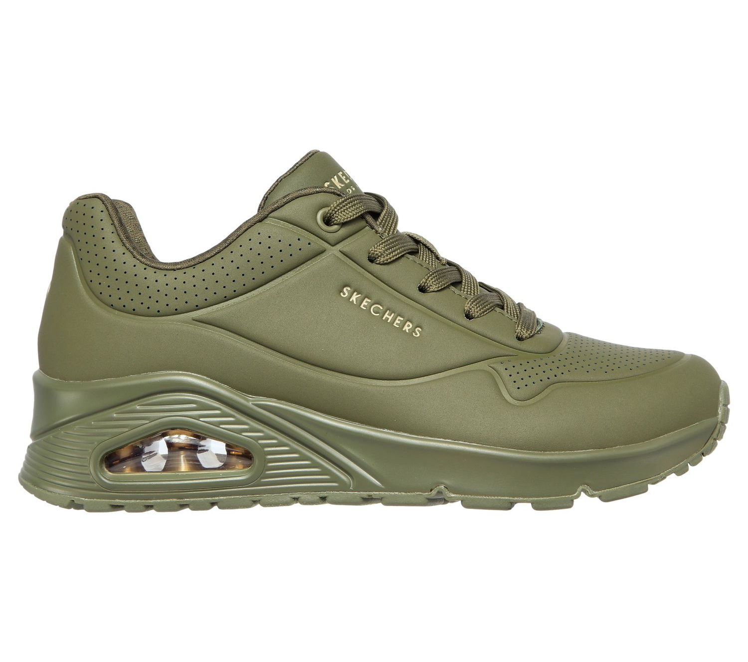 Кецове и обувки Skechers Uno Зелено | 73690-OLV, 1