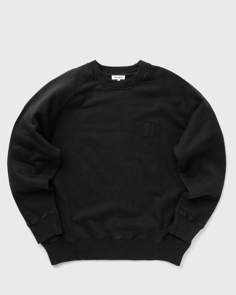 Суитчър NORSE PROJECTS Marten Relaxed Organic Raglan N Patch Sweatshirt Черно | N20-1367-9999