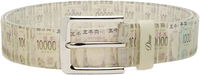 Yen Banknote Print Transparent Belt