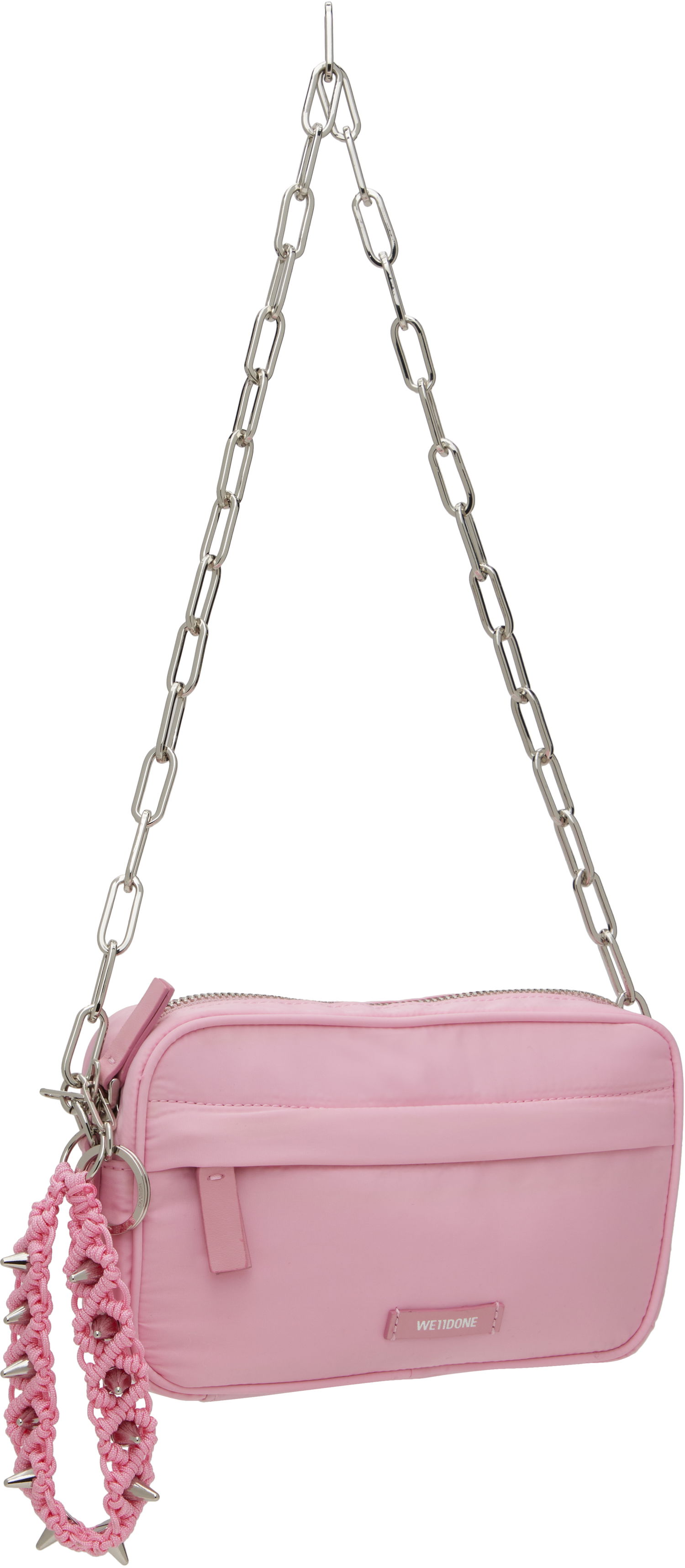 Чанта през рамо We11done We11done Mini Chain Bag with Spiked Wristlet Розово | WD-AB0-25-488-U-PK, 1