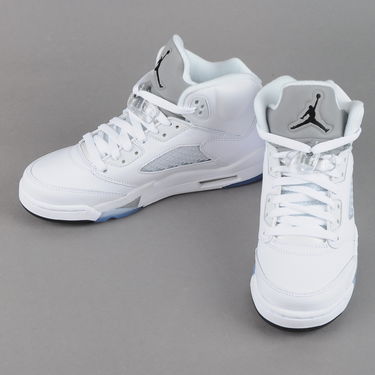 Кецове и обувки Jordan Air Jordan 5 Retro ''Metallic White'' BG Бяло | 440888-130, 2