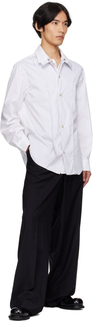 Риза Andersson Bell Andersson Bell Open Collar Layered Shirt Бяло | atb1341m, 3