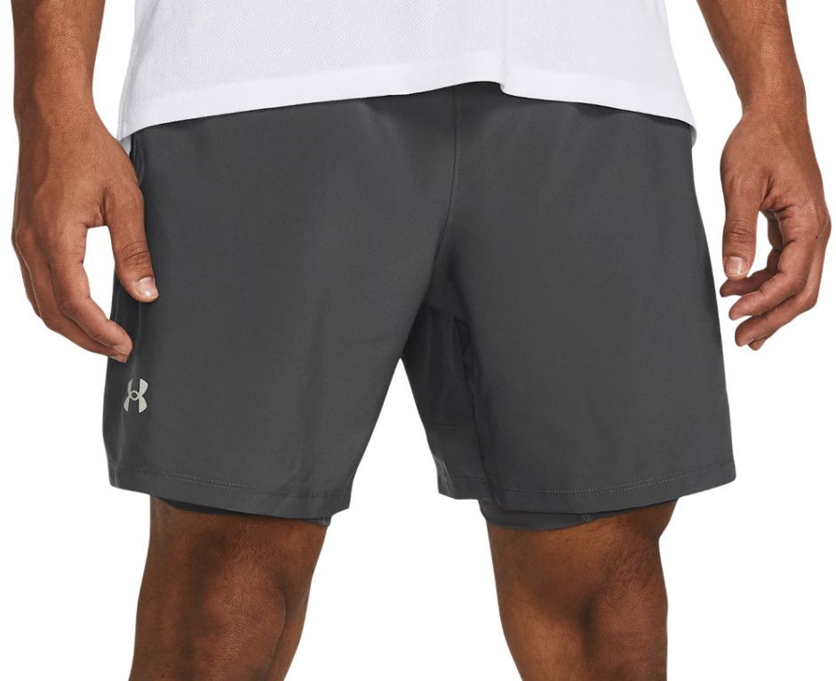 Къси панталони Under Armour UA LAUNCH 7'' 2-IN-1 SHORTS-GRY Черно | 1382641-025, 0
