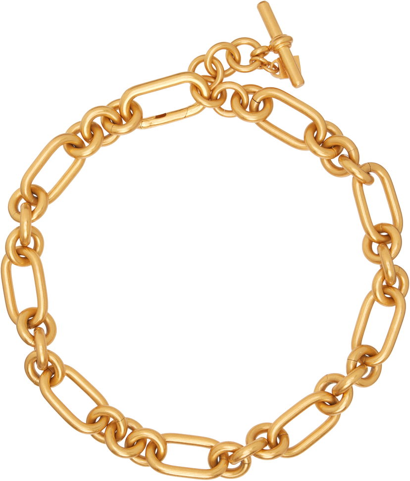 Колие Balmain Sync Chunky Chain-Link Necklace with T-Bar Fastening Металик | FM1XA108MALB