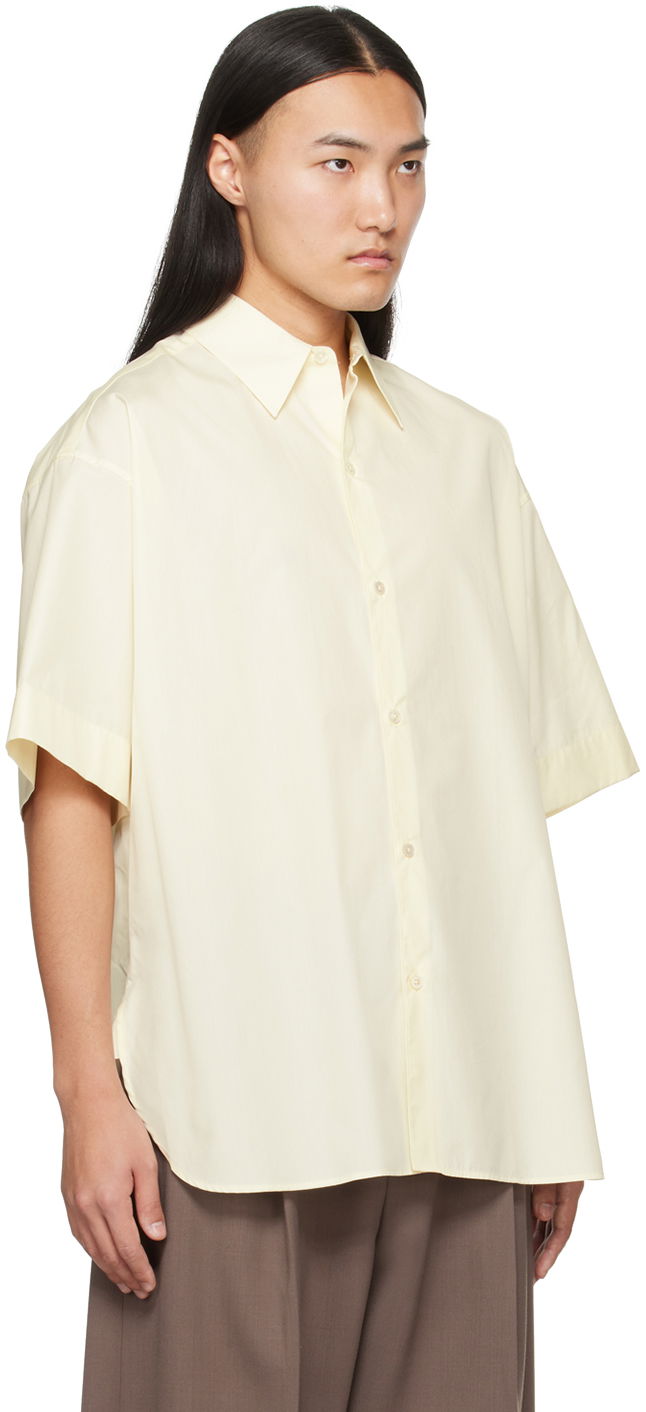 Риза Studio Nicholson Studio Nicholson Sorono Short Sleeve Shirt Жълто | SORONO SNM - 883, 1