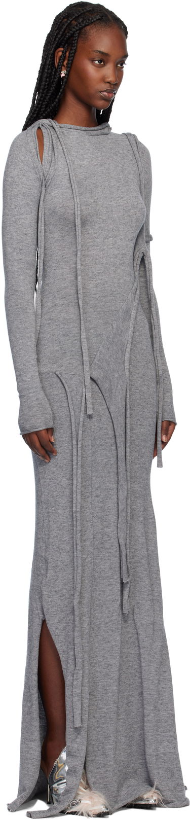 Pокля Ottolinger Ottolinger Strap Knit Maxi Dress Сиво | 2204030411, 1