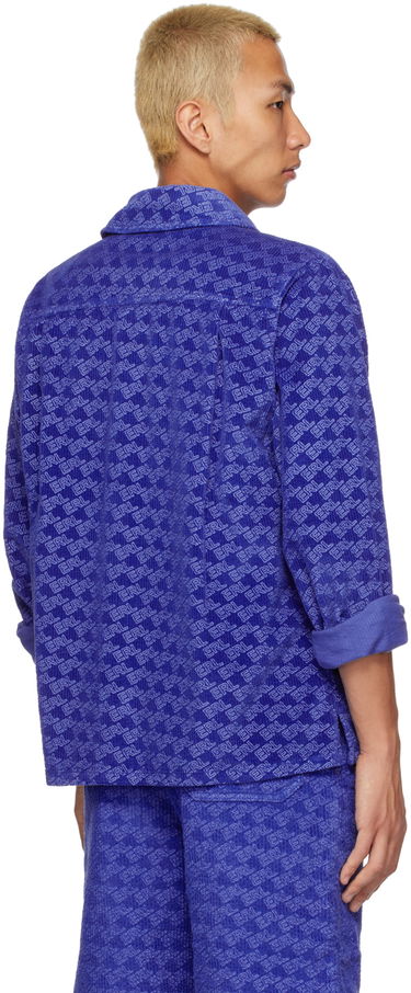 Риза ERL Printed Corduroy Button-Up Shirt Синьо | ERL05B001, 2