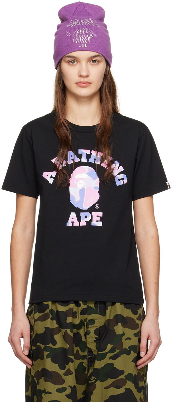 Тениска BAPE Liquid Camo College T-Shirt Лилаво | 001TEK302028L