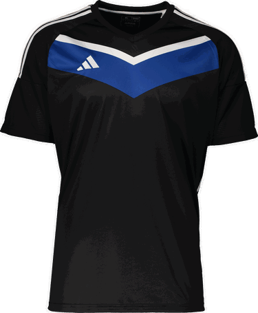 Фланелка adidas Originals Short-Sleeve V-Neck Jersey with Chevron and Shoulder Stripes Многоцветен | ht6351schwarz, 0