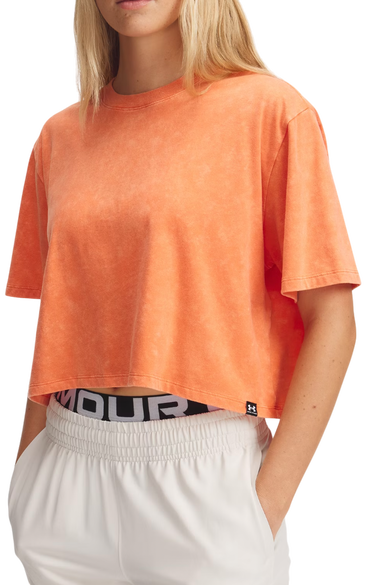 Съкратен топ Under Armour Under Armour Rival Wash Cropped T-Shirt Оранжево
 | 1389724-847, 0