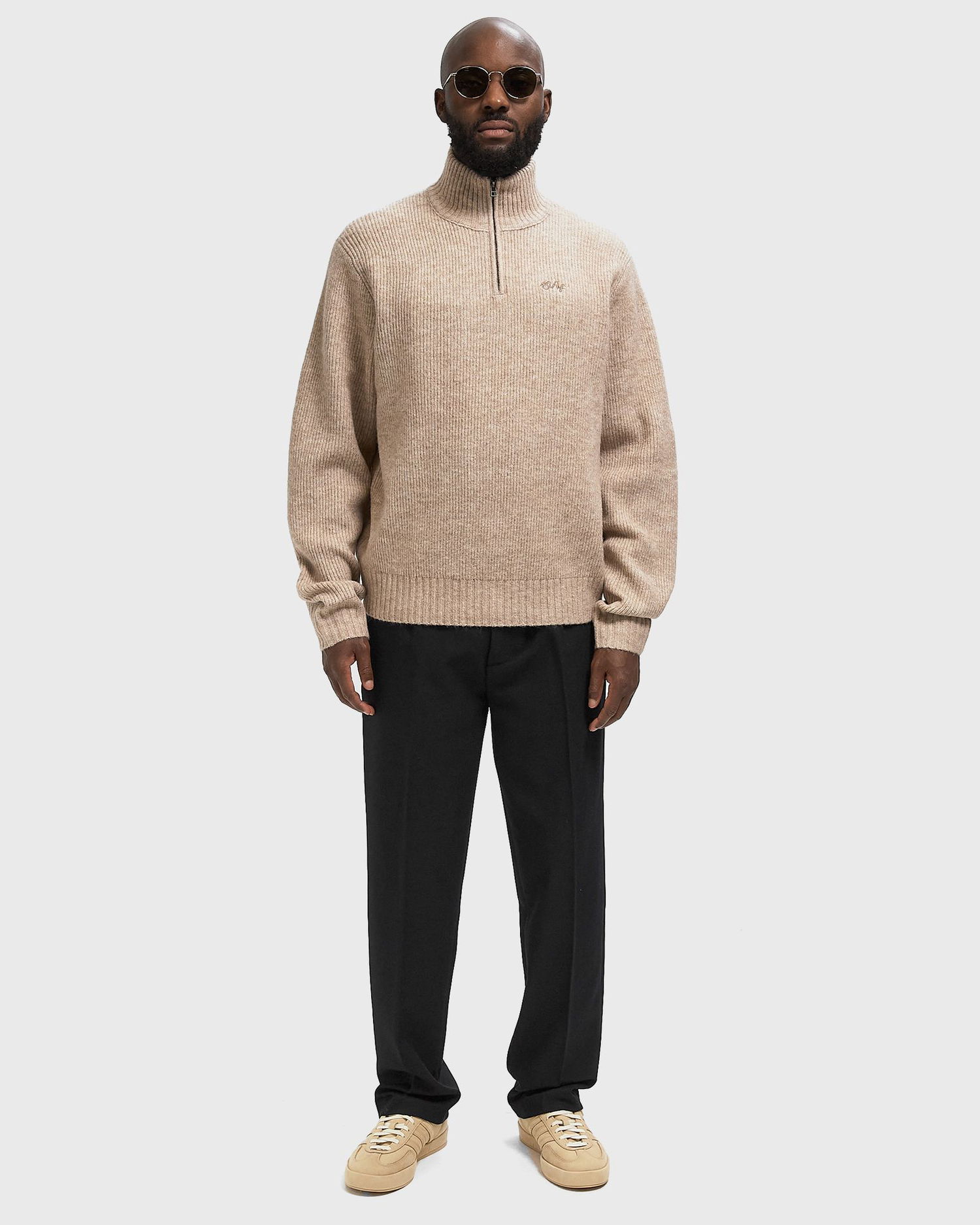 Панталони ØLÅF Twill Pleated Chinos Черно | M220406-CHARCOAL, 1