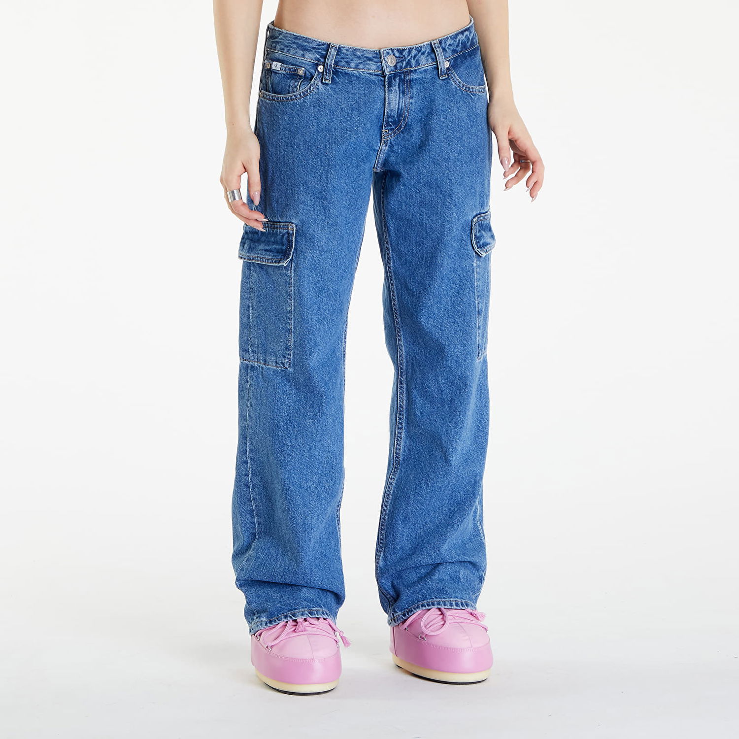 Карго панталони CALVIN KLEIN Jeans Extreme Low Rise Baggy Jeans Denim Medium Синьо | J20J223688 1A4, 0