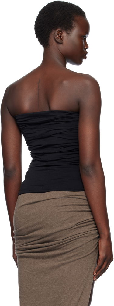 Съкратен топ Rick Owens Rick Owens Hollywood Jersey Prong Camisole Черно | RP01E7124 JN, 2