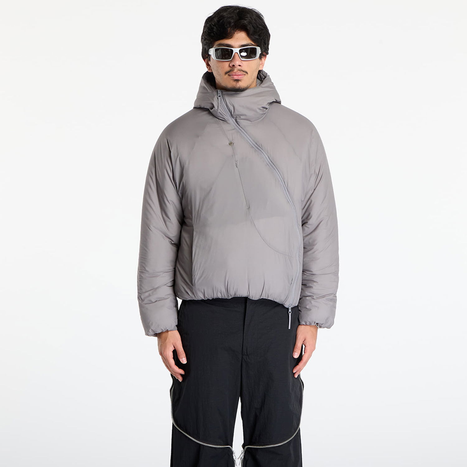 Пухо яке Post Archive Faction (PAF) Puffer Hooded Asymmetrical Zip Air Jacket Сиво | A1-000GR, 0
