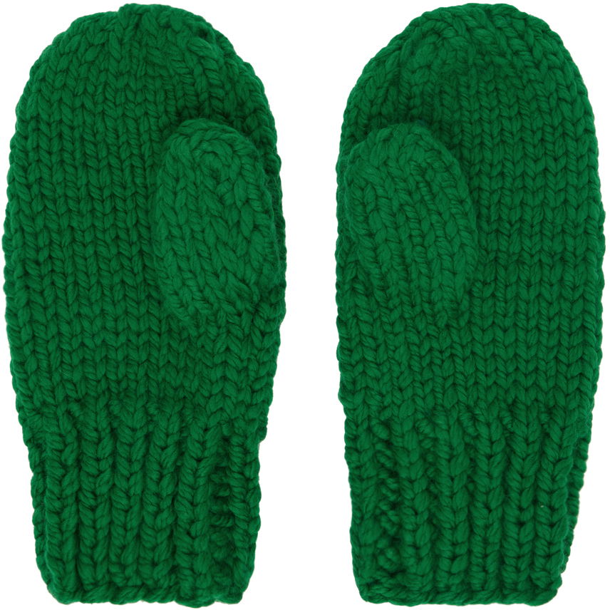 Ръкавици Maison Margiela Childish Stitches Mittens Зелено | S50TS0036 S18420, 1