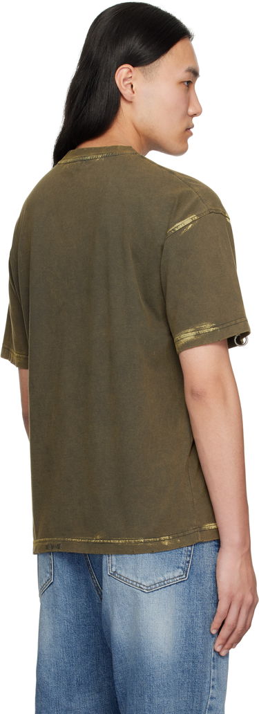 Тениска We11done We11done Pierced T-Shirt Зелено | WD-TT0-25-770-U-CH, 2