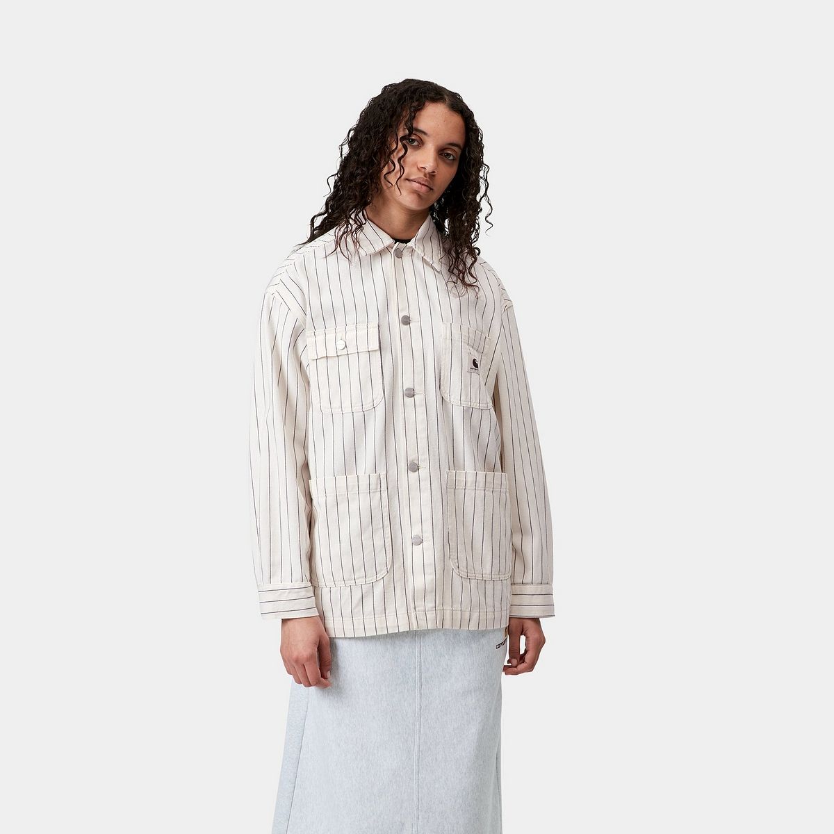 Палта Carhartt WIP Hendry Stripe Chore Coat Бяло | I034847_3, 1
