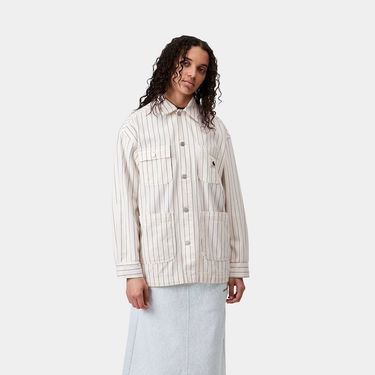 Палта Carhartt WIP Hendry Stripe Chore Coat Бяло | I034847_3, 1