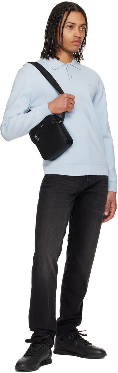 Чанта през рамо BOSS BOSS Embossed Faux-Leather Reporter Bag Черно | 50541518, 3