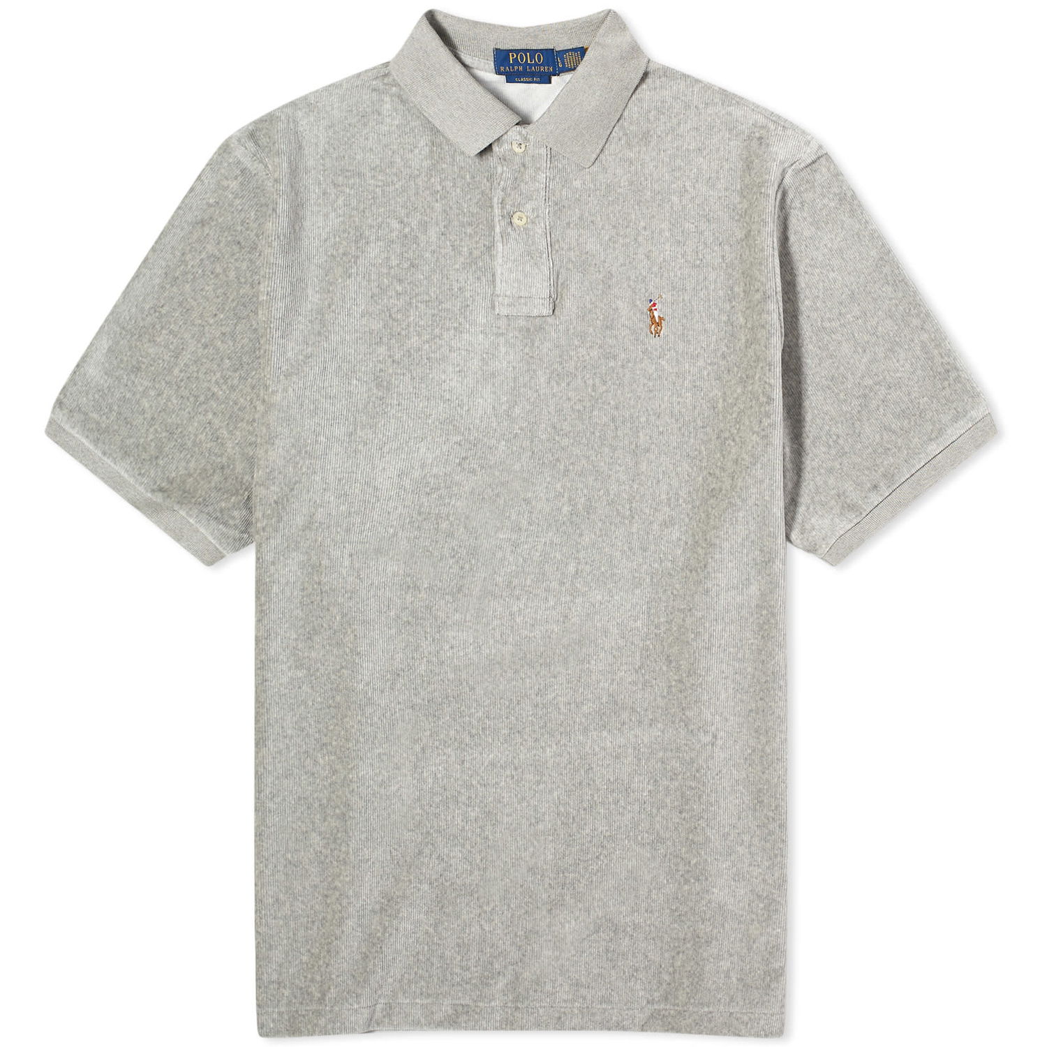 Поло тениска Polo by Ralph Lauren Corduroy Polo Shirt Сиво | 710909633004, 0