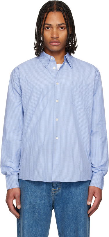Риза OUR LEGACY Beyond Checked Button-Down Shirt Синьо | M4252BM, 0