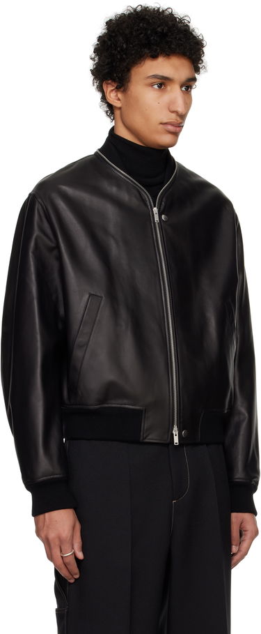 Яке Jil Sander Black Zip Leather Jacket Черно | J23BN0012_J07173, 1