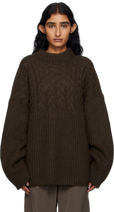 Пуловер Cecilie Bahnsen Cecilie Bahnsen Belinda Cable Knit Sweater Кафяво | 2.25KNI51004 BELINDA JUMPER, 0
