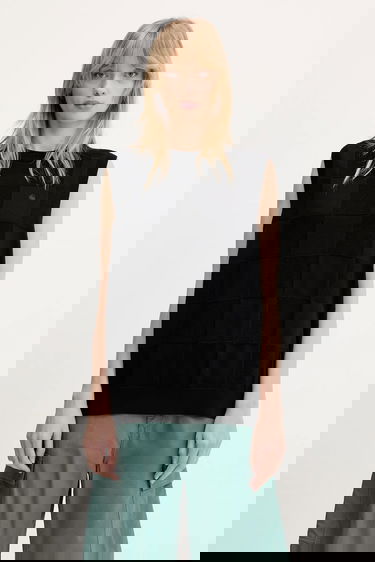 Пуловер Carhartt WIP Cotton Checker Vest Sweater Черно | I034544.89XX, 0