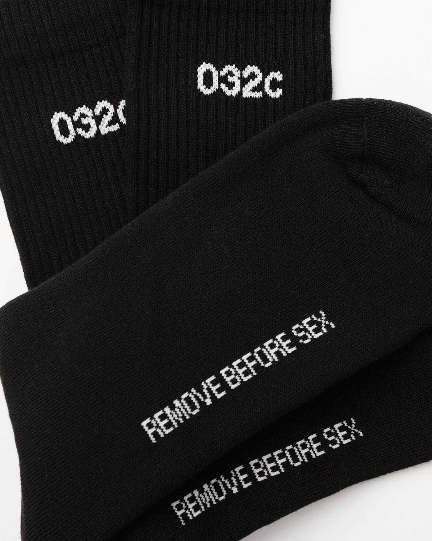 Чорапи 032C REMOVE BEFORE SEX CREW SOCKS Черно | F24-UUK-3911-100, 1