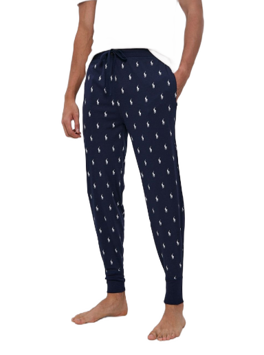 Пижама Polo by Ralph Lauren Sleepwear All Over Pony Sweat Pant Тъмно синьо | 714844764001