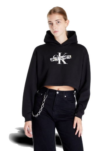 Суитчър CALVIN KLEIN Cropped Hoodie Черно | J20J219760 BEH