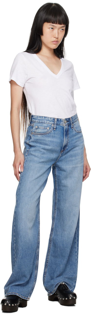 Дънки rag & bone Logan Wide-Leg Jeans Синьо | WDD23S2935F2AU, 3