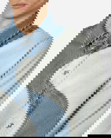 Риза Off-White Organic Block Denim West Shirt Blue Синьо | OMYD045S23DEN001 4949, 5