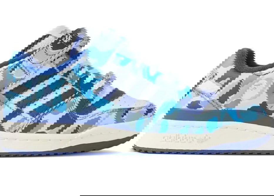 Кецове и обувки adidas Originals BAPE x Forum Low 84 30th Anniversary "Blue Camo" Синьо | ID4772, 1