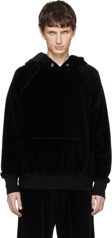 Суитчър LES TIEN Velour Classic Raglan Hoodie Черно | VL-1098, 0