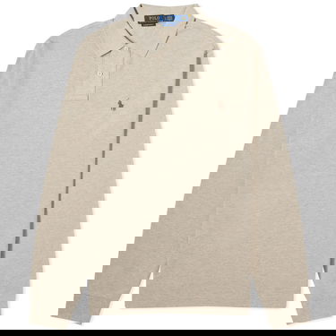 Поло тениска Polo by Ralph Lauren Long Sleeve Custom Fit Polo Shirt "Tuscan Beige Heather" Бежово | 710680790117, 0