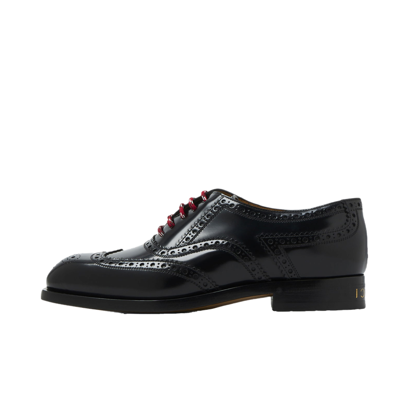 Кецове и обувки Gucci Lace Up Shoes Black Red Черно | 723694 DS800 1000