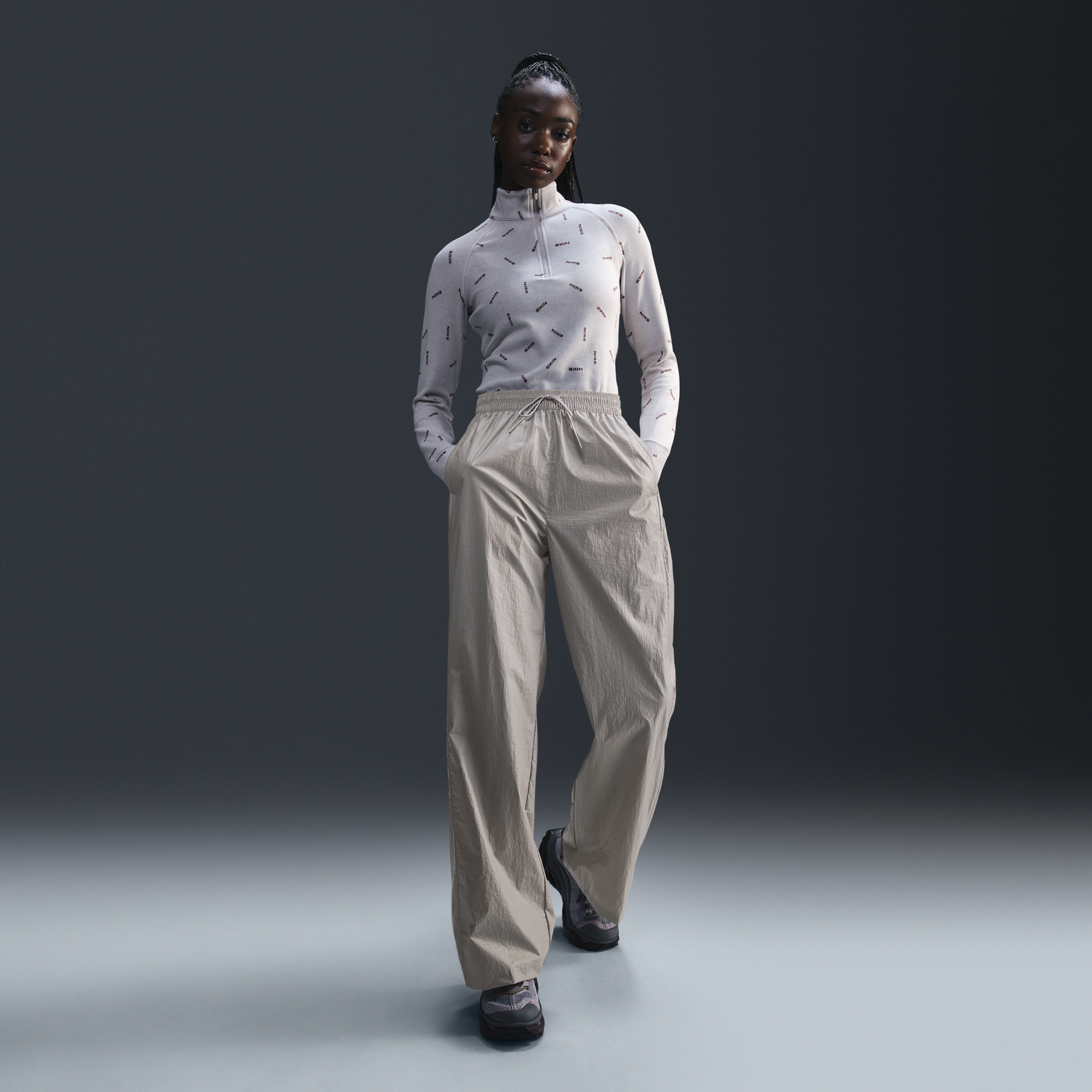 Панталони Nike Woven High Waist Pants Сиво | HM9764-014, 0