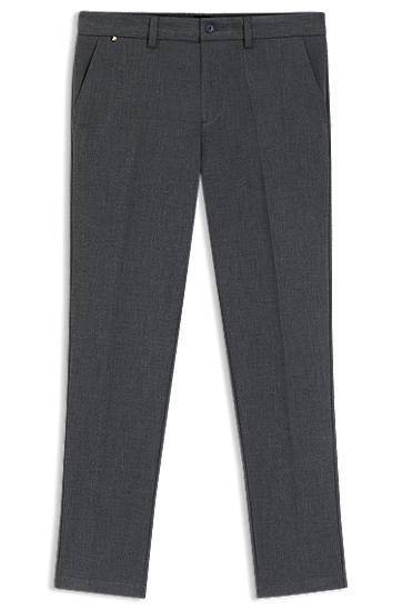 Slim-Fit Brushed Herringbone Trousers
