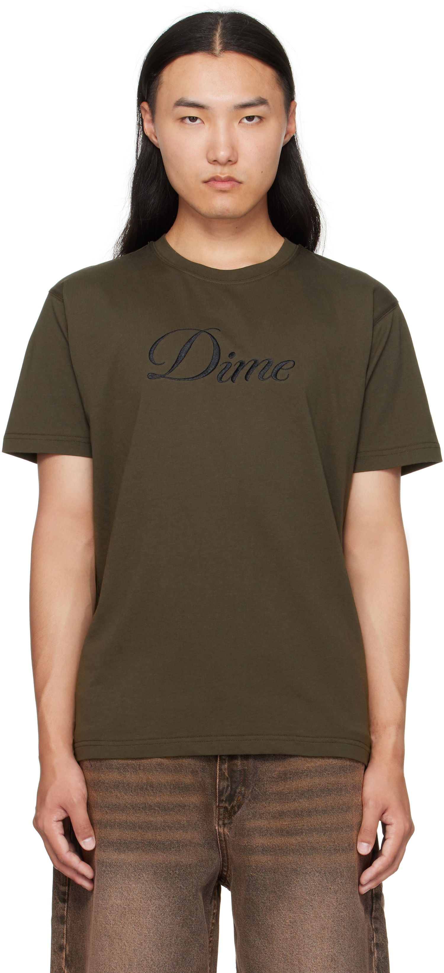 Тениска Dime Dime Cursive T-Shirt Зелено | DIMEFA2574BLK, 0